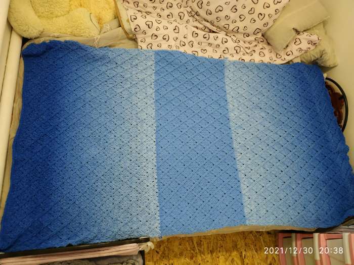 Фотография покупателя товара Пряжа "Puffy fine ombre batik" 100% микрополиэстер 73м/500г  (7280 синий)