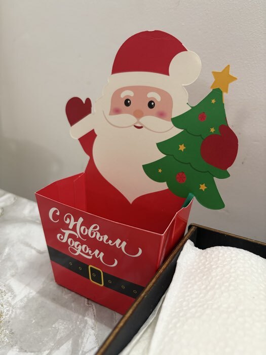Фотография покупателя товара Снек-бокс для попкорна и снеков «С Новым годом!», дед мороз - Фото 2