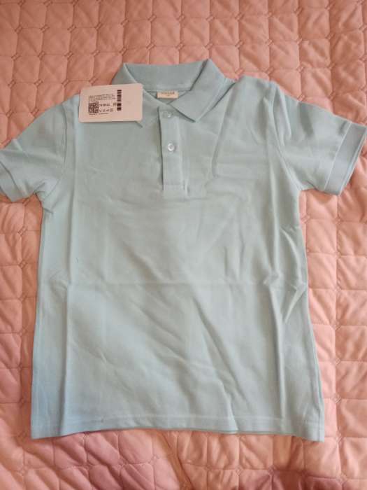 Фотография покупателя товара Футболка поло детская MINAKU: Basic line, чёрная, рост 158 см - Фото 1