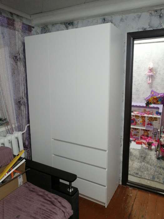 Фотография покупателя товара Шкаф – пенал «Мадера», 400×520×2100 мм, цвет графит - Фото 2