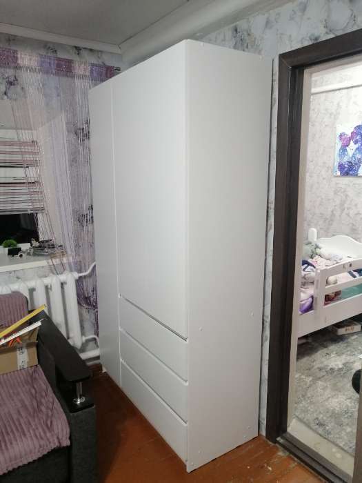 Фотография покупателя товара Шкаф – пенал «Мадера», 400×520×2100 мм, цвет графит - Фото 3