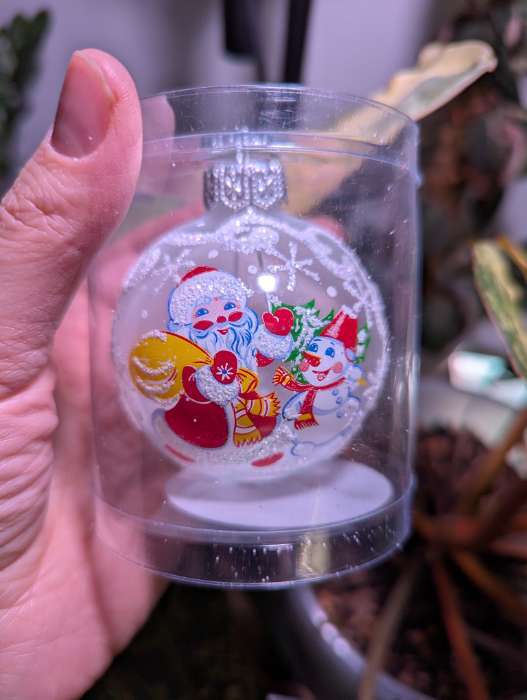 Фотография покупателя товара Ёлочный шар «Ветерок», новогодний, d=6 см, белый - Фото 2