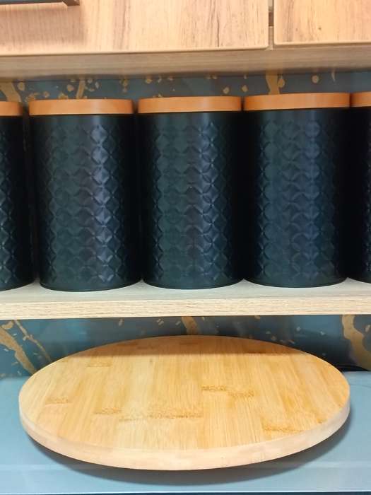 Фотография покупателя товара Банка для сыпучих «Сканди», 1.5 л, жесть, чёрная - Фото 1