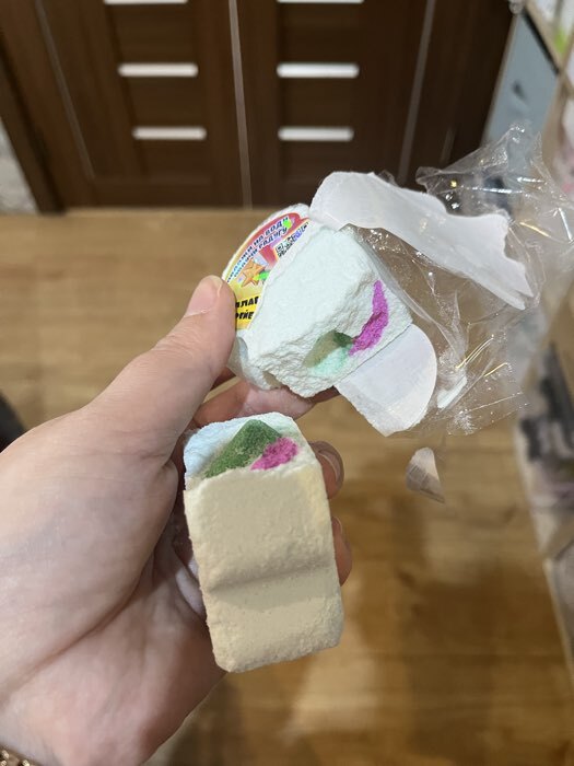 Фотография покупателя товара Бомбочка для ванн новогодняя «Елка плавающая с фейерверком», 150 г - Фото 6