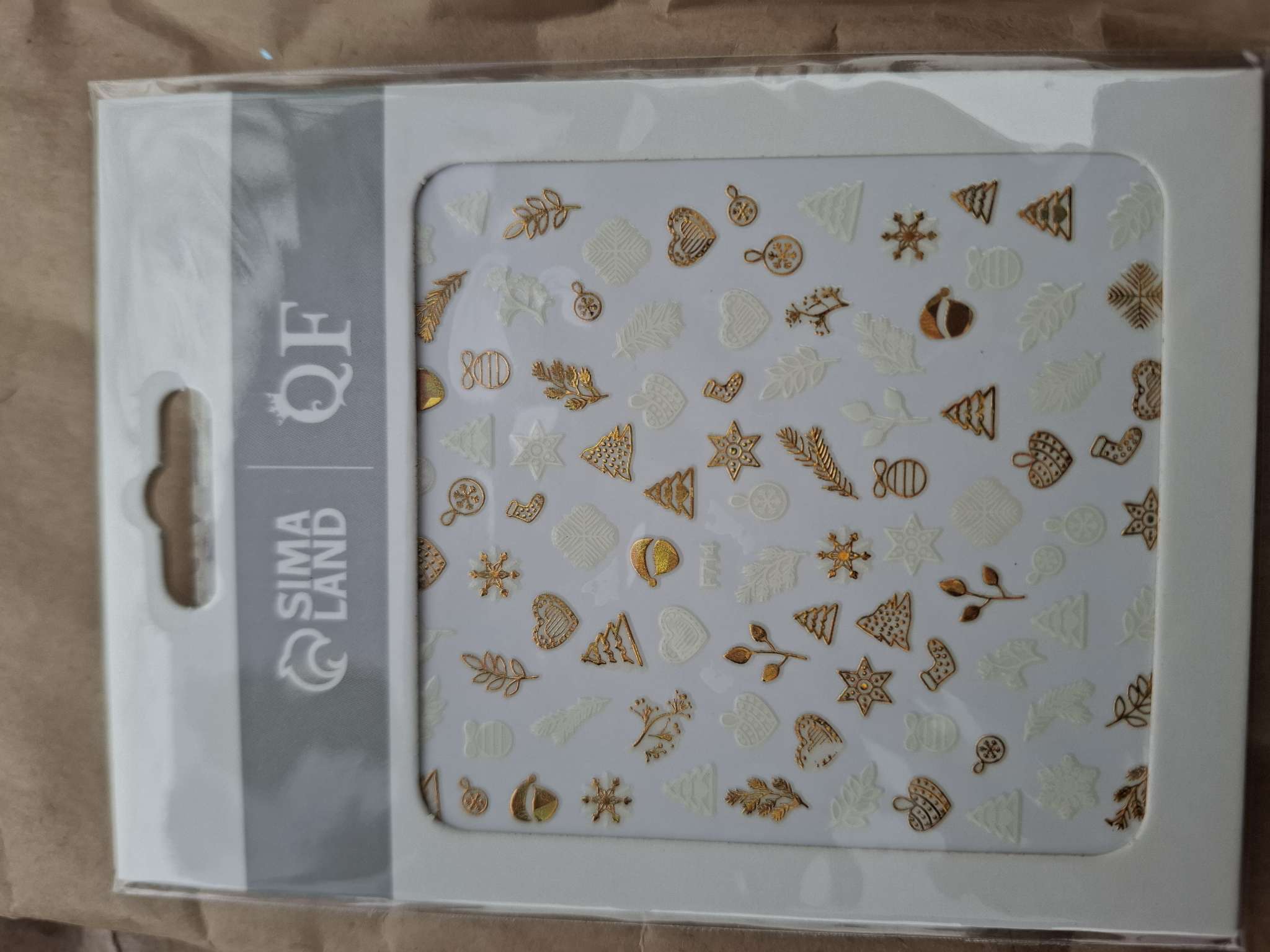 Фотография покупателя товара Наклейки для ногтей «Зимний лес», фольгированные, разноцветные - Фото 1