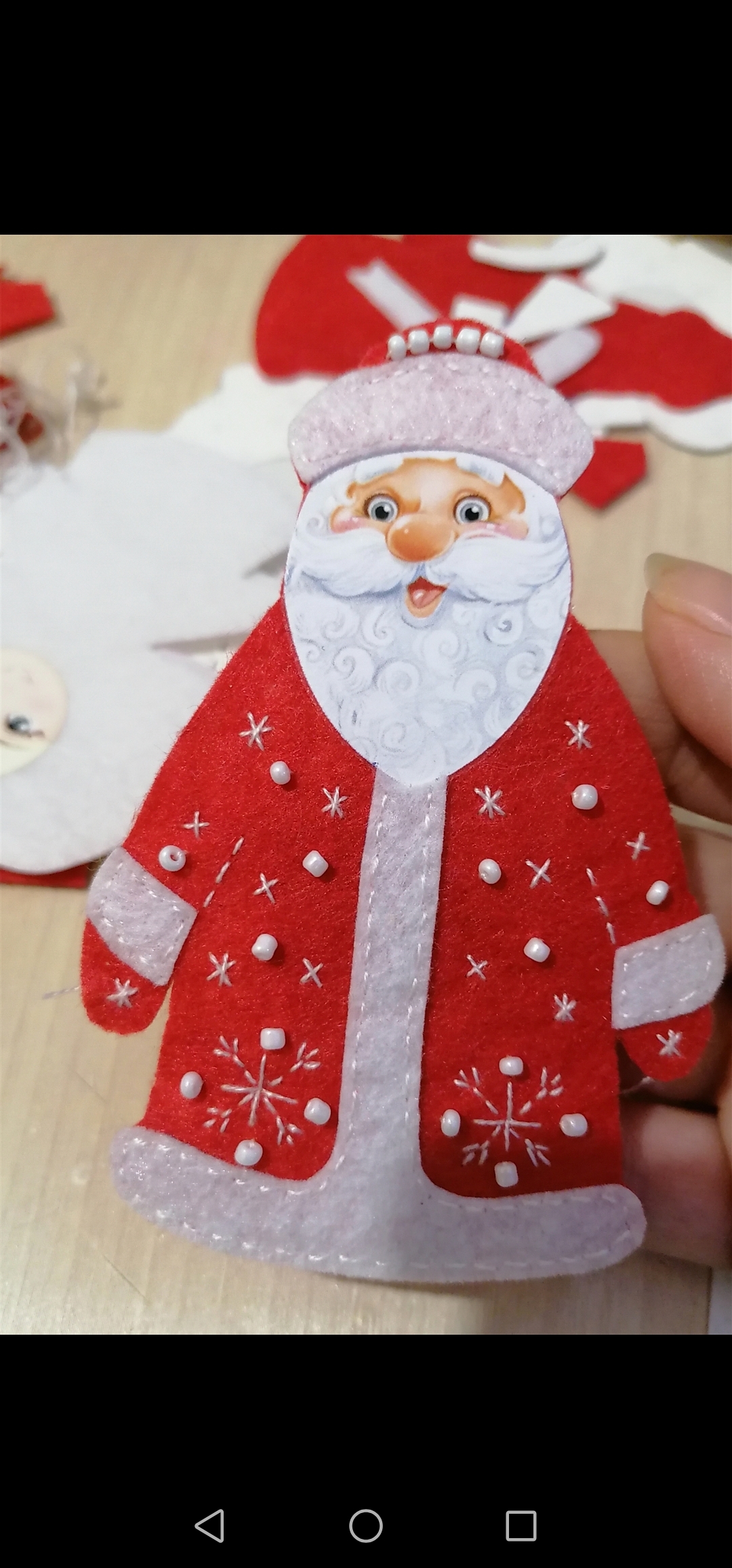 Фотография покупателя товара Новогодние игрушки из фетра «Новый год! Дед мороз и Снегурочка» - Фото 8