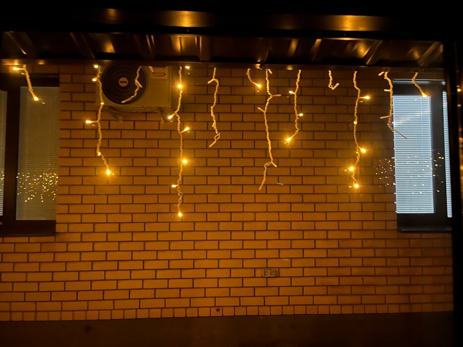 Фотография покупателя товара Гирлянда «Бахрома» 3 × 0.6 м, IP44, УМС, белая нить, 160 LED, свечение тёплое белое, 220 В - Фото 45