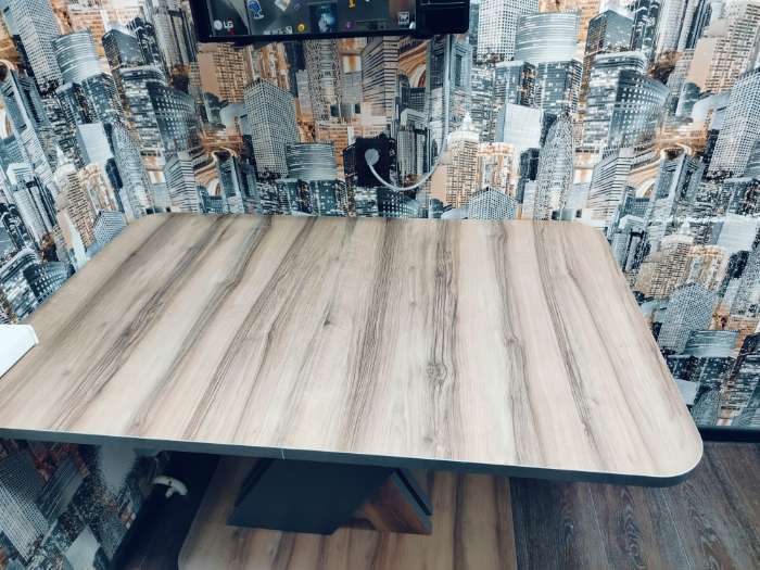 Фотография покупателя товара Стол кухонный раскладной «Аврора», 1200(1600)×750×755 мм, цвет авелано/графит - Фото 6