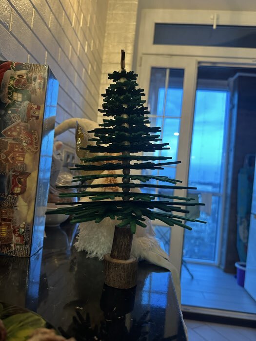 Фотография покупателя товара Набор для творчества «Ёлка зелёная» 18×36×18 см, дерево, текстиль, батарейки CR2032×2 (в комплекте), свечение тёплое белое - Фото 7