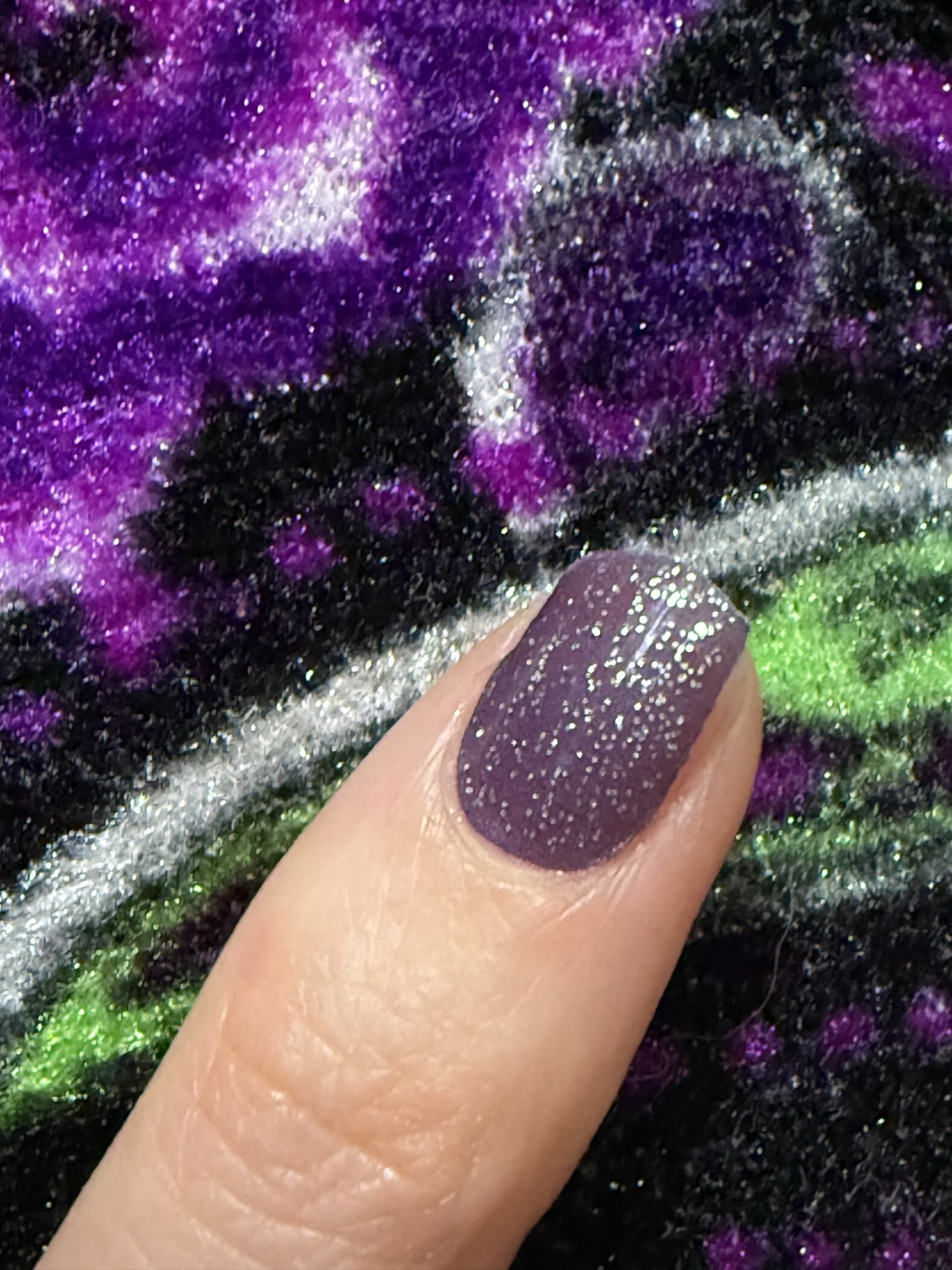 Фотография покупателя товара Лаковые полоски для маникюра, 14 шт., с блёстками, графитовые - Фото 2