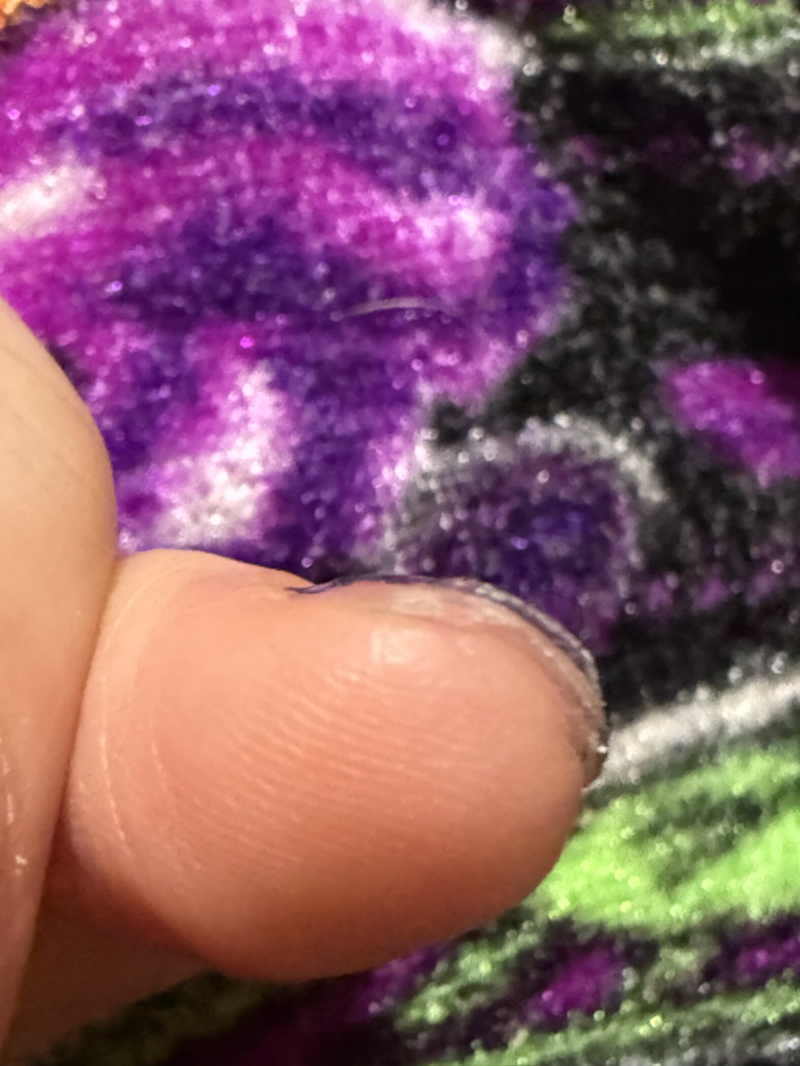 Фотография покупателя товара Лаковые полоски для маникюра, 14 шт., с блёстками, графитовые - Фото 3