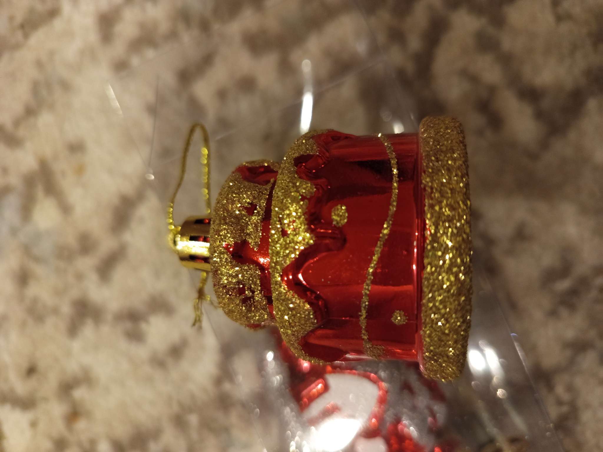 Фотография покупателя товара Ёлочные игрушки 4 шт. «Зимнее волшебство. Карнавальный» пластик, 7×5 см, красный - Фото 3