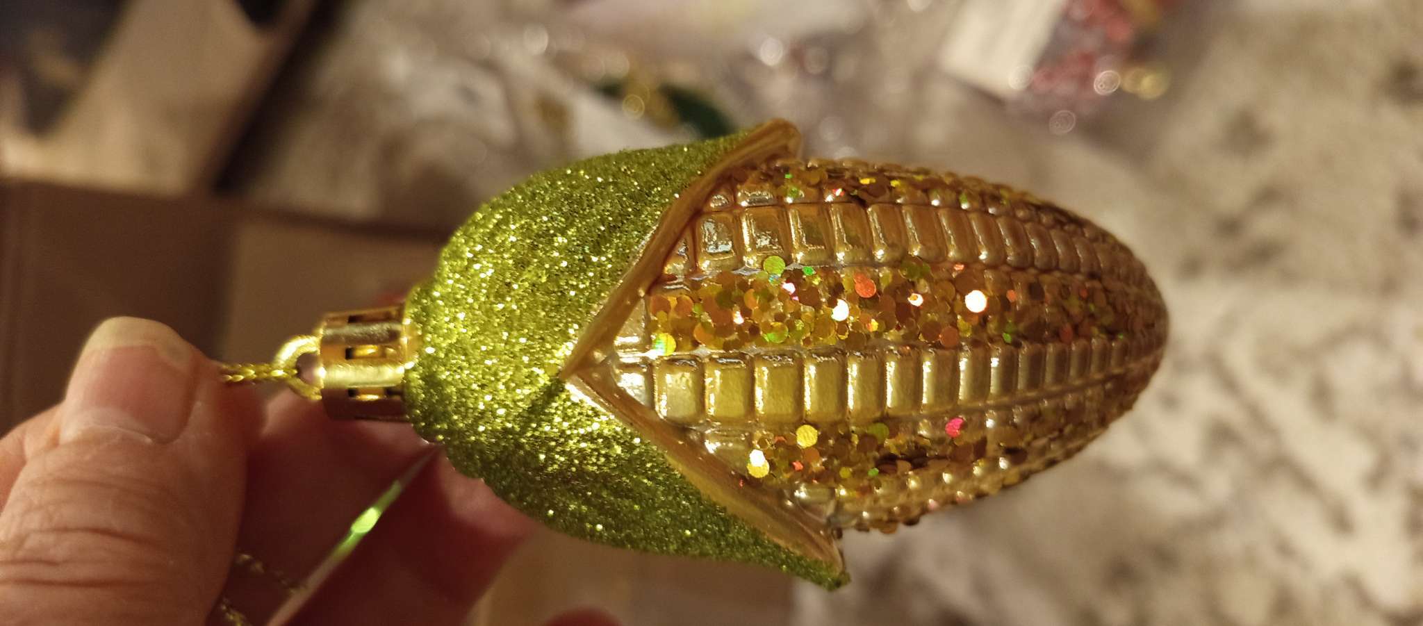 Фотография покупателя товара Ёлочные игрушки 4 шт. «Кукуруза колор» 10×4 см, красный - Фото 6