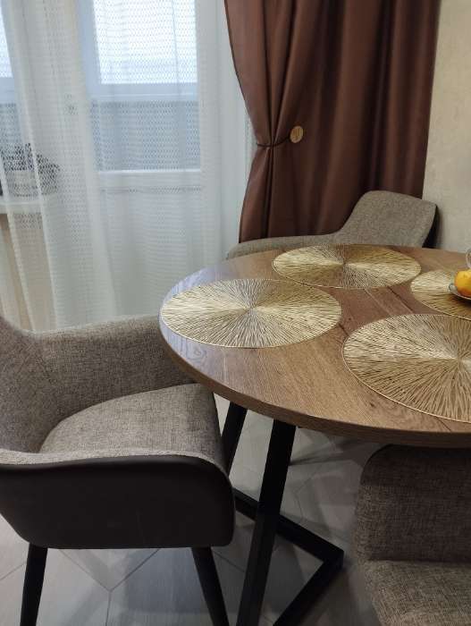 Фотография покупателя товара Салфетки сервировочные на стол Доляна «Сияние», d=38 см, 4 шт., золотые - Фото 2