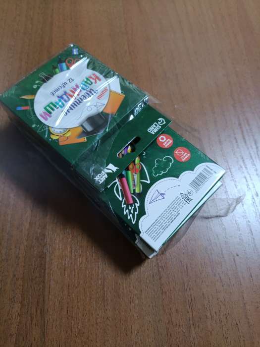 Фотография покупателя товара Карандаши цветные, 12 цветов, трехгранные «Котики» - Фото 1