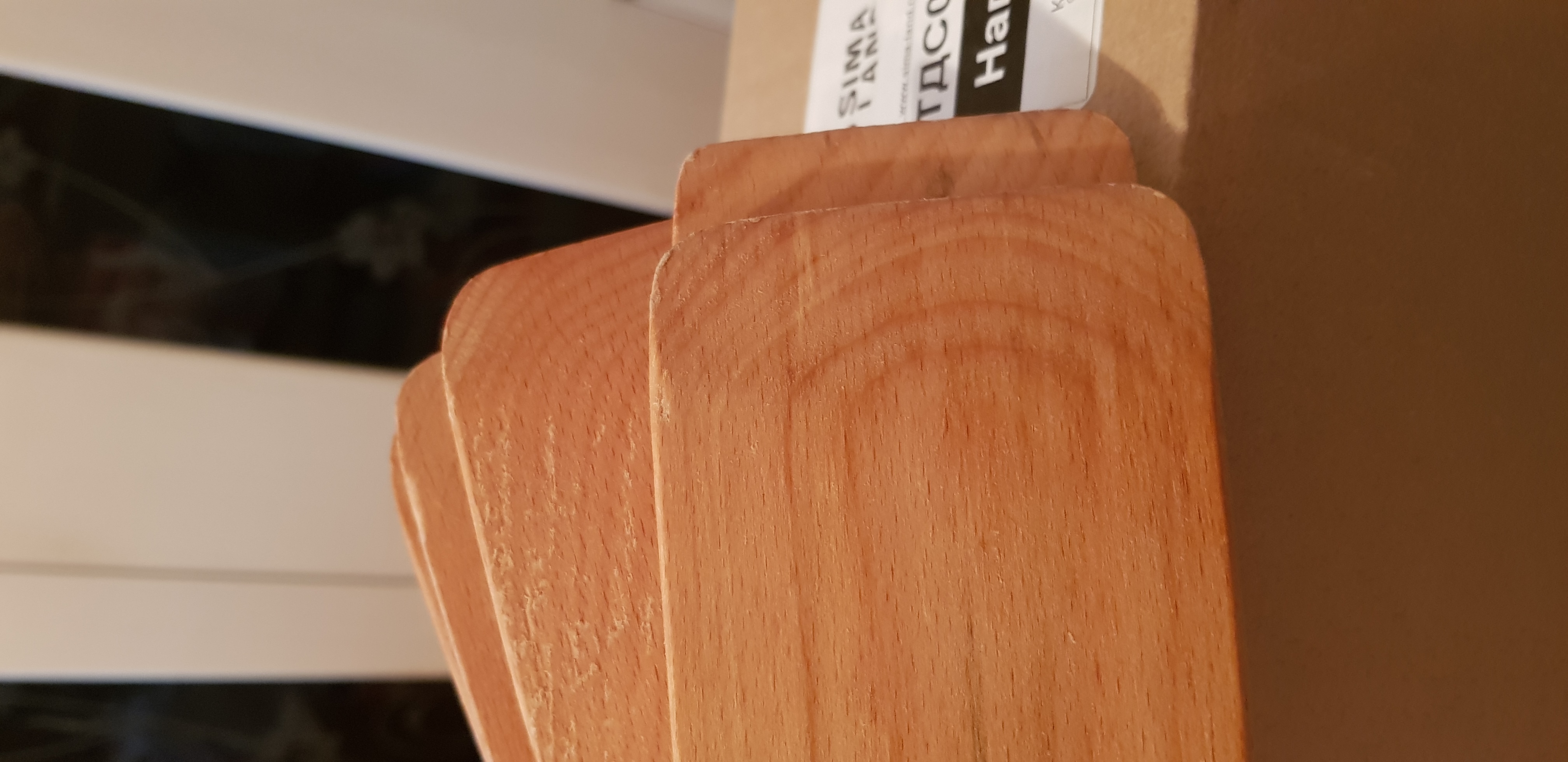 Фотография покупателя товара Лопатка деревянная "Хозяйская", большая, 45,5 см, бук-премиум - Фото 3
