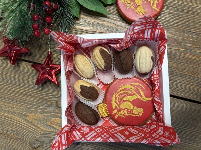 Фотография покупателя товара Упаковочная бумага тишью «С Новым годом», 50×70 см - Фото 1