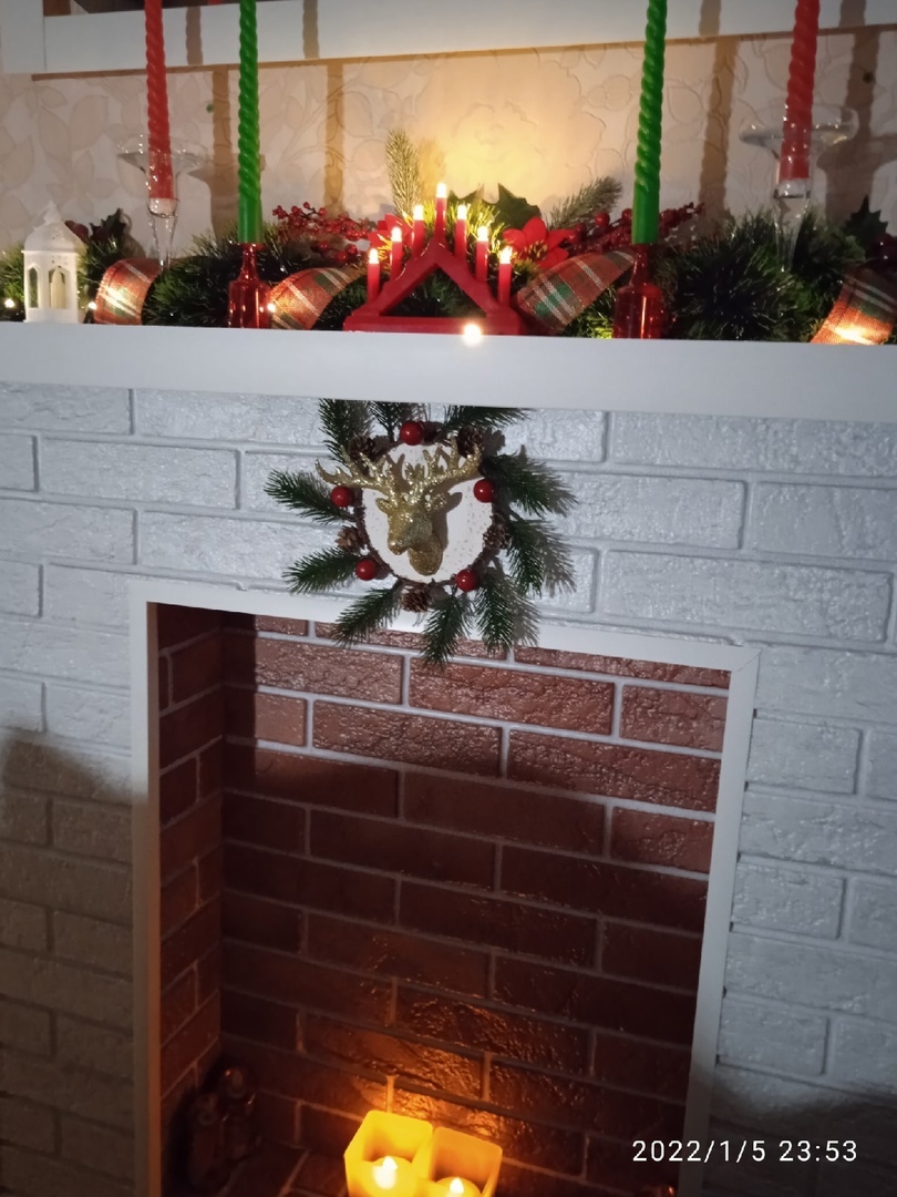 Фотография покупателя товара Светодиодная фигура «Красная рождественская горка», пластик, батарейки ААх2 (не в комплекте), свечение тёплое белое