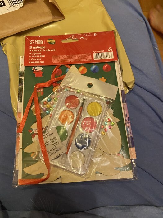 Фотография покупателя товара Роспись по дереву «Новый год! Ёлочка», набор для творчества - Фото 2