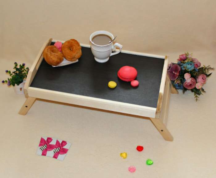 Фотография покупателя товара Столик для завтрака складной, 50×30см, с ручками