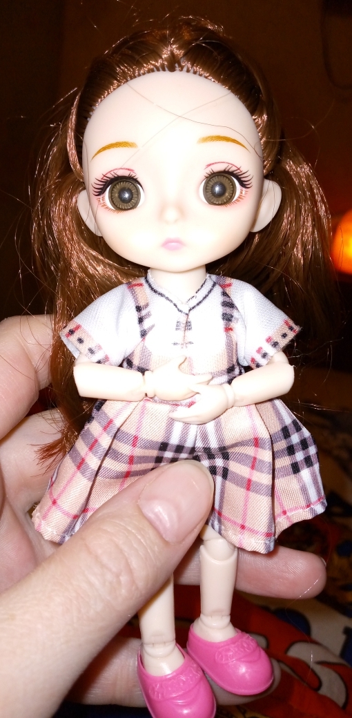 Фотография покупателя товара Кукла модная шарнирная «Мика» в платье, МИКС - Фото 11