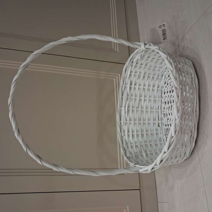 Фотография покупателя товара Корзина плетёная 38×25Н10/16/49 см, ива, белая - Фото 1