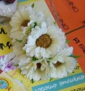 Фотография покупателя товара Декор для творчества "Подсолнухи" (набор-букет 6 цветков) 11 см d=5 см МИКС - Фото 1