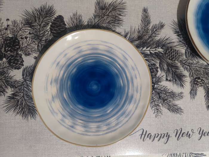 Фотография покупателя товара Тарелка Доляна «Космос», d=18.5 см, фарфор, белая, синяя - Фото 11