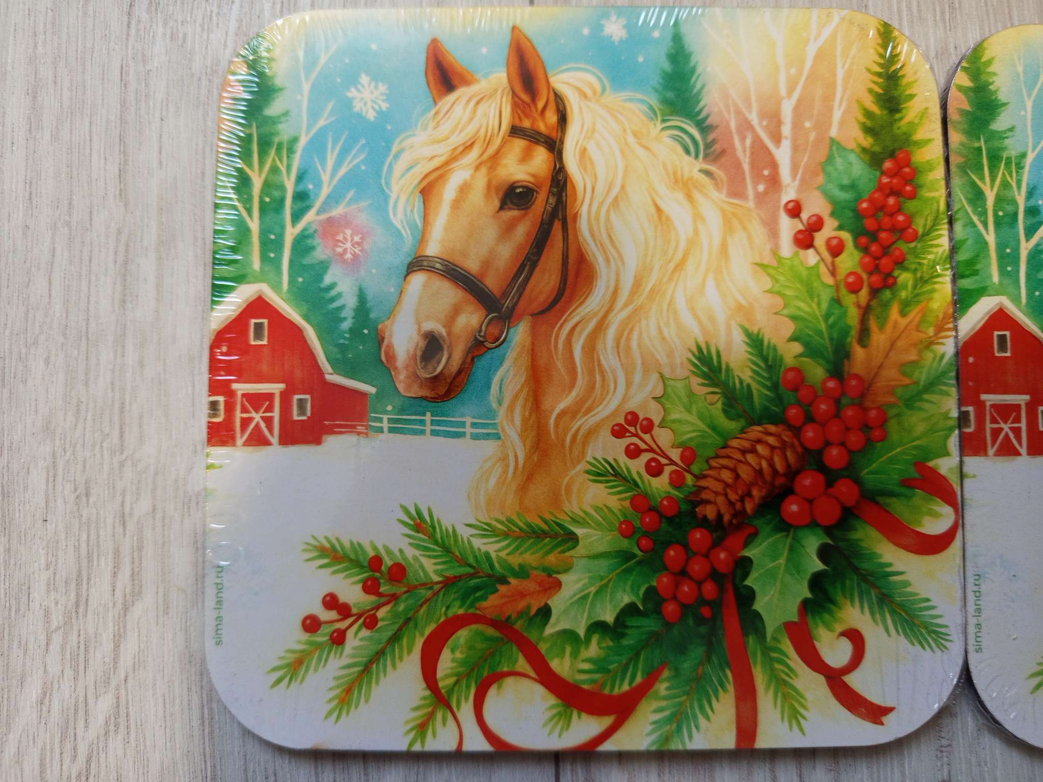 Фотография покупателя товара Подставка под горячее новогодняя «Ярких воспоминаний», 15×15 см - Фото 1