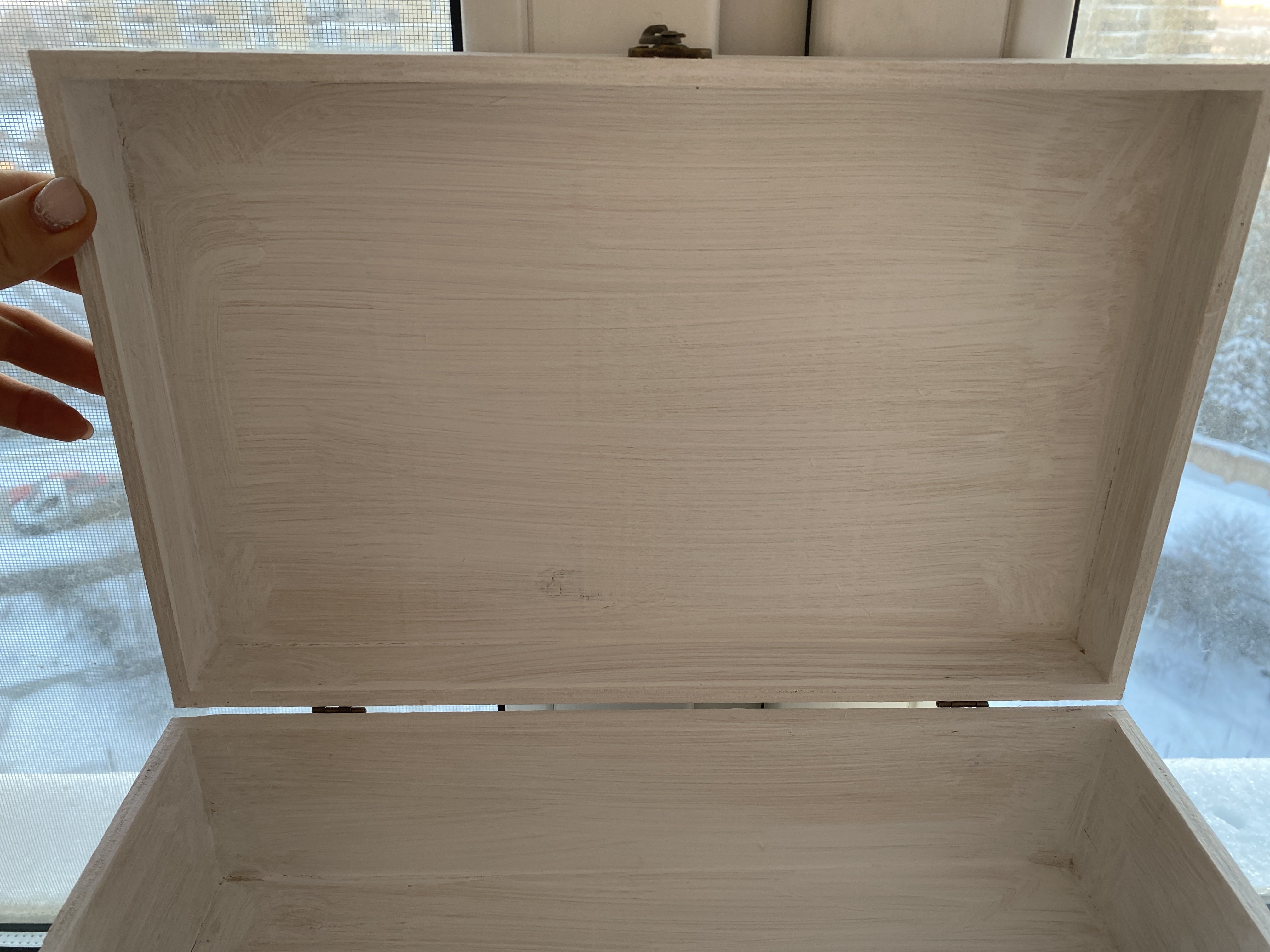 Фотография покупателя товара Подарочный ящик 34×21.5×10.5 см деревянный 3 отдела, с закрывающейся крышкой, белая кисть - Фото 7