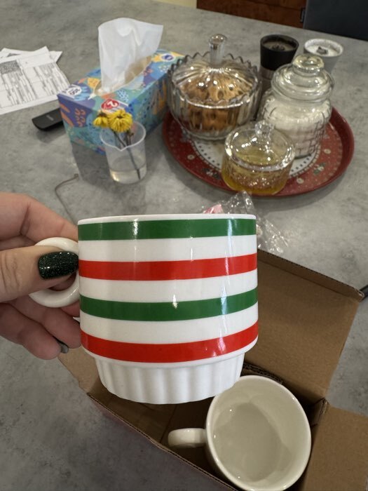 Фотография покупателя товара Кружки новогодние керамические «С Новым годом!», 2 шт. по 250 мл - Фото 1