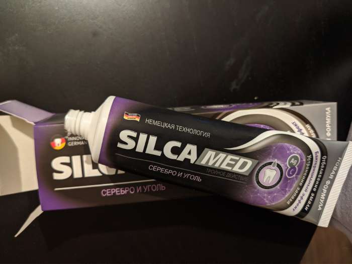 Фотография покупателя товара Зубная паста Silcamed, серебро и уголь, 130 г - Фото 5