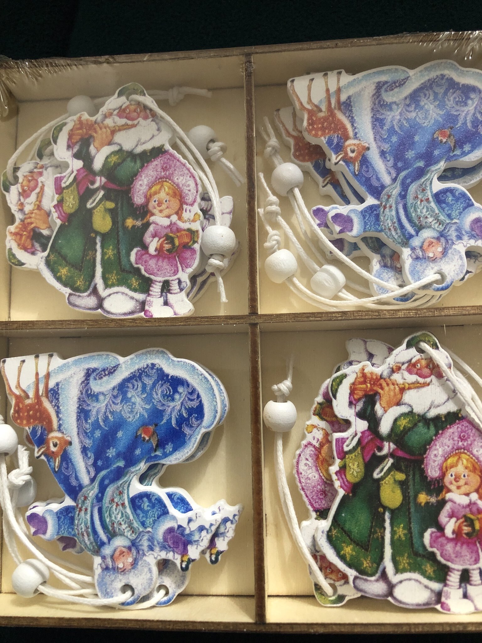 Фотография покупателя товара Подвески «Дед Мороз и Снегурочка», набор 12 шт., МИКС - Фото 1