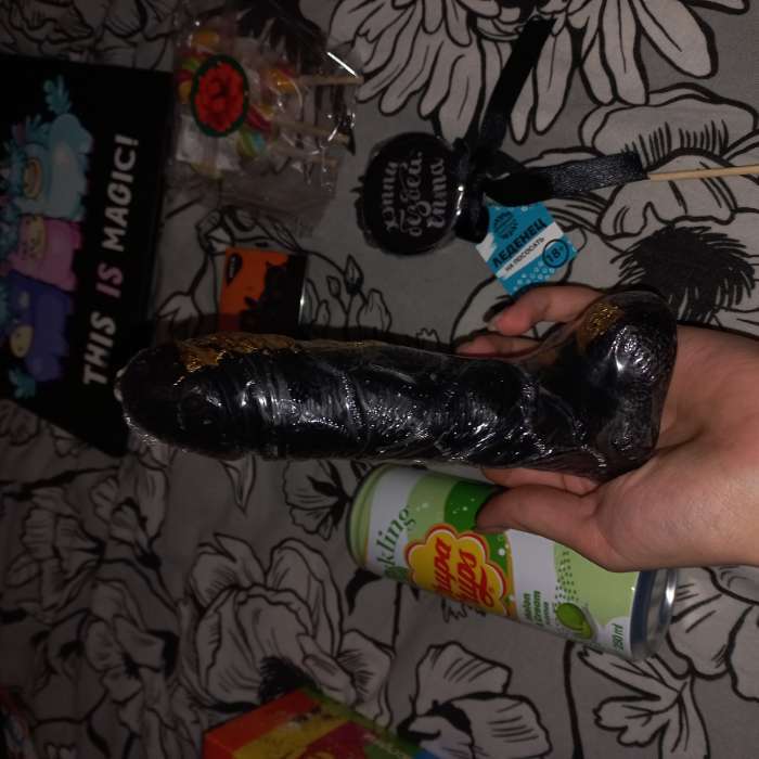 Фотография покупателя товара Фигурная свеча "Фаворит" черная с поталью 16см - Фото 1