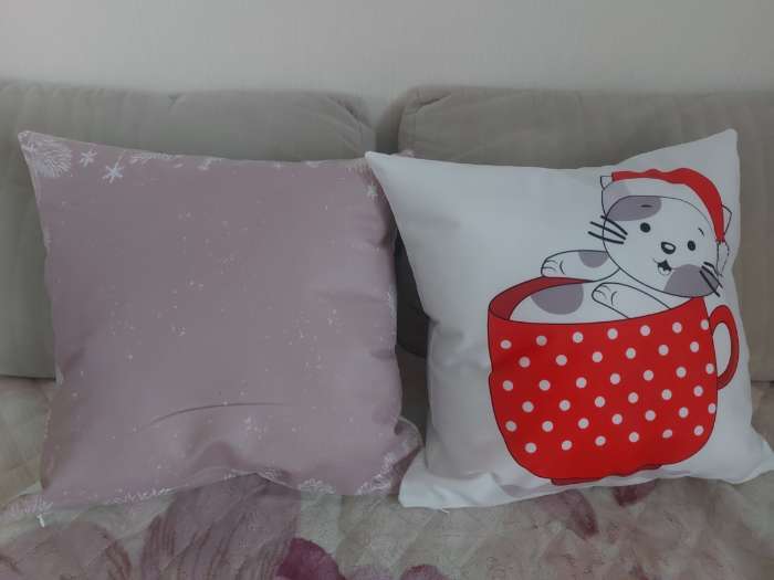 Фотография покупателя товара Наволочка декоративная новогодняя «Этель. Морозный узор» 40×40 см - Фото 1