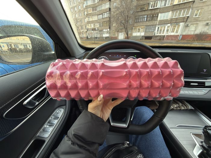 Фотография покупателя товара Ролик массажный Sangh, 33×13 см, цвет розовый - Фото 1