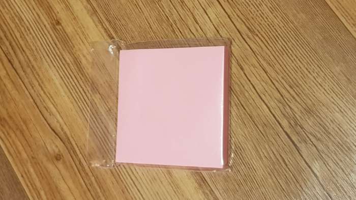 Фотография покупателя товара Блок с липким краем 76 мм х 76 мм, 80 листов, пастель, розовый