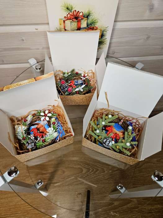 Фотография покупателя товара Подарочная коробка складная «С Новым годом», 12×10×5 см - Фото 1