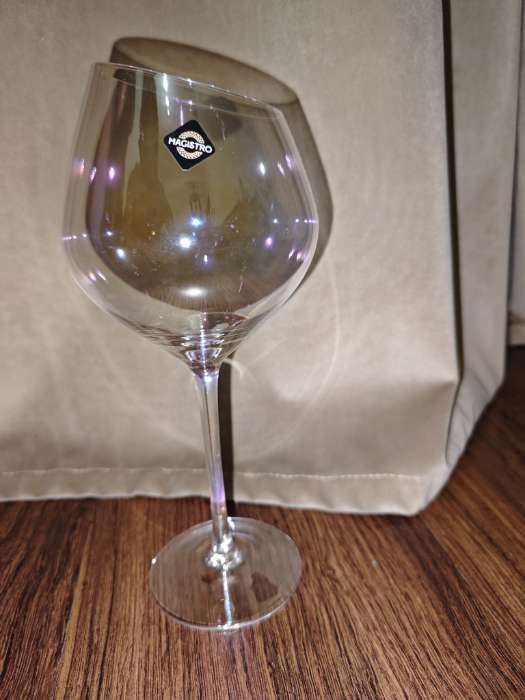 Фотография покупателя товара Бокалы для вина Magistro «Иллюзия», 550 мл, 10×24 см, набор 6 шт., стекло, перламутровые - Фото 4