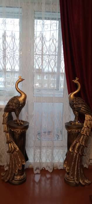 Фотография покупателя товара Колонна декоративная «Жар-птица», под чёрное золото, 67×16×17 см - Фото 6