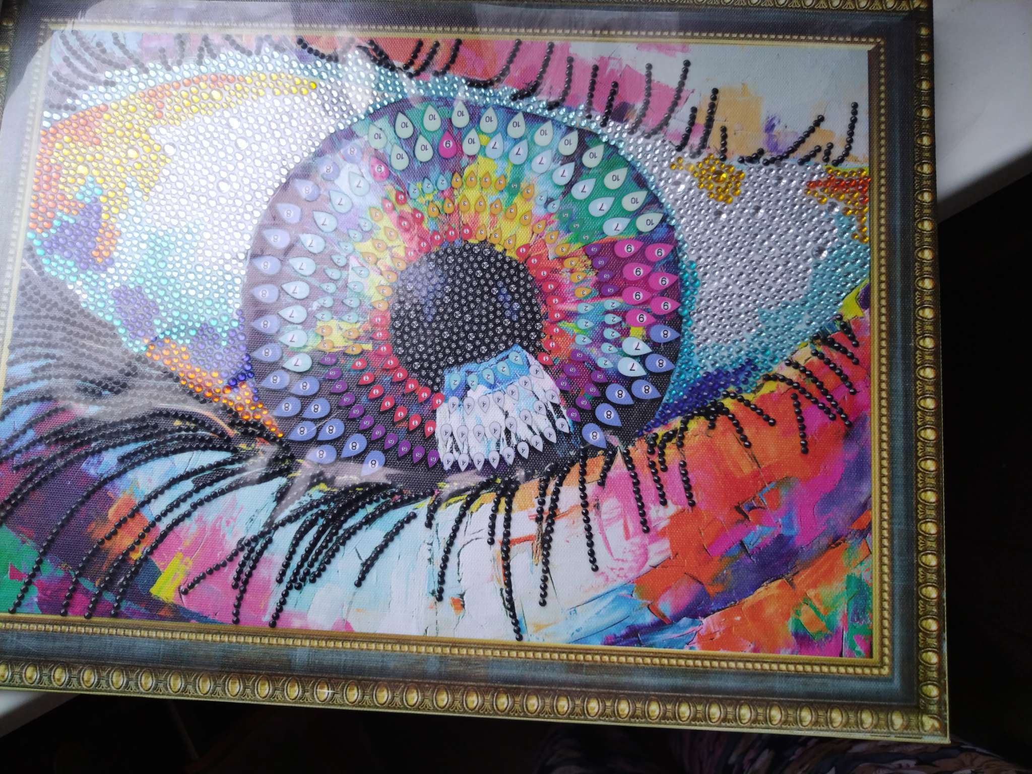 Фотография покупателя товара Алмазная мозаика с частичным заполнением и форменными стразами на раме «Абстракция», 30×40 см - Фото 1