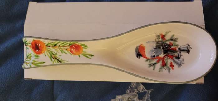 Фотография покупателя товара Подставка под ложку новогодняя «Снегирь», 7×22.3 см, ручная работа - Фото 1