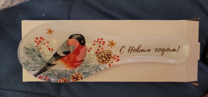 Фотография покупателя товара Подставка под ложку новогодняя «Чудесного нового года», 21.4×7.5 см - Фото 3