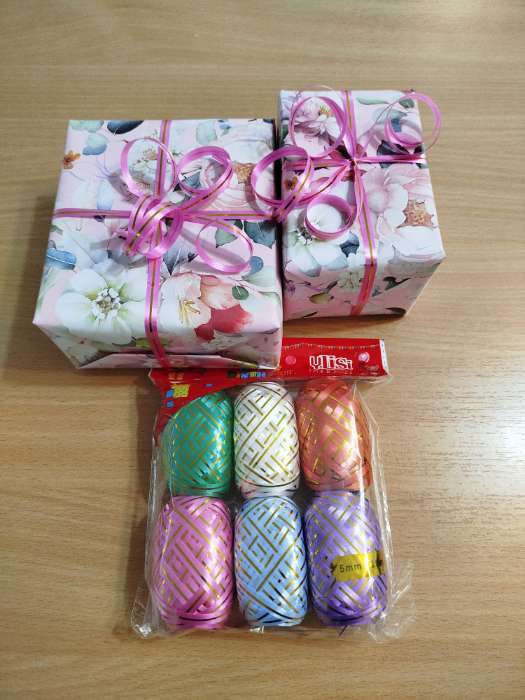 Фотография покупателя товара Лента упаковочная голография, МИКС 0.5 см × 10 м - Фото 1