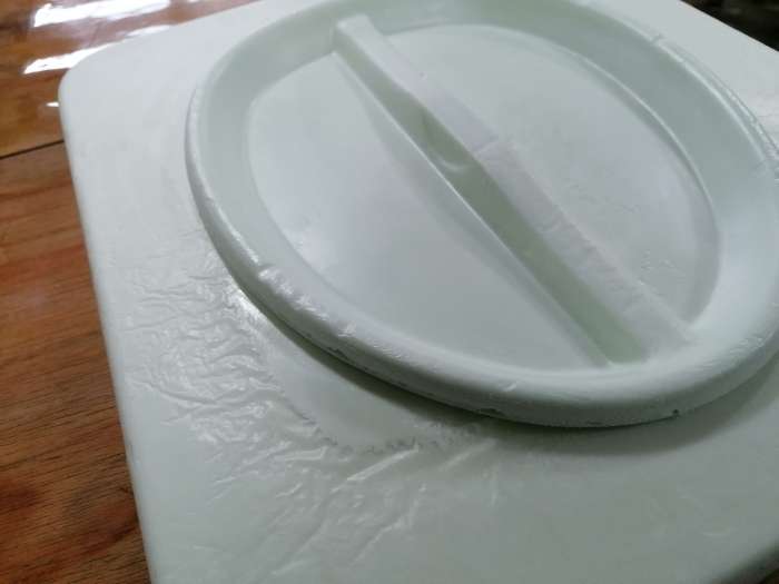 Фотография покупателя товара Сиденье для уличного туалета, 43×38 см, пенополиуретан, с крышкой, зелёное - Фото 1