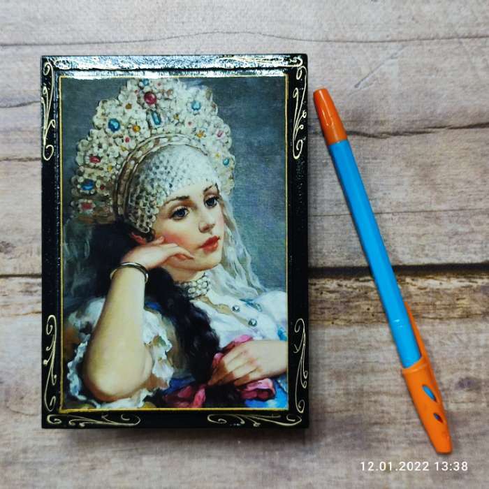 Фотография покупателя товара Шкатулка «Царевна», 10×14 см, лаковая миниатюра - Фото 1