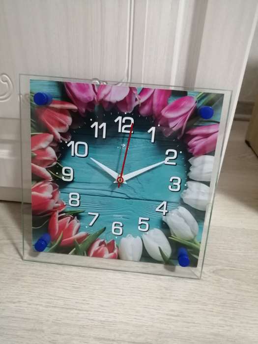Фотография покупателя товара Часы настенные: Цветы, "Бутоны", бесшумные, 25 х 25 см