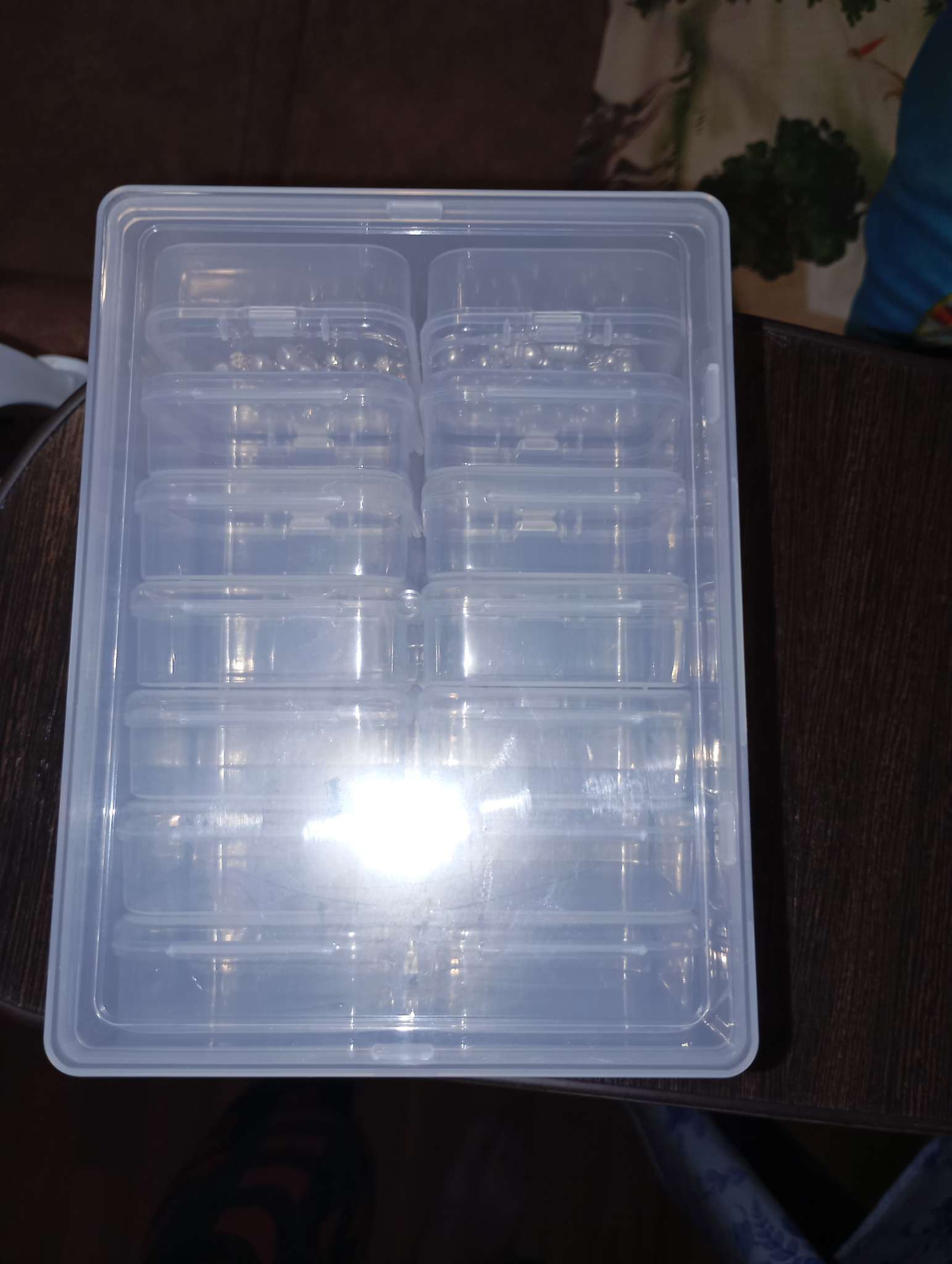 Фотография покупателя товара Органайзер для украшений QF, антиокислительный на 14 ячеек, 16.5×12×6 см, прозрачный - Фото 1