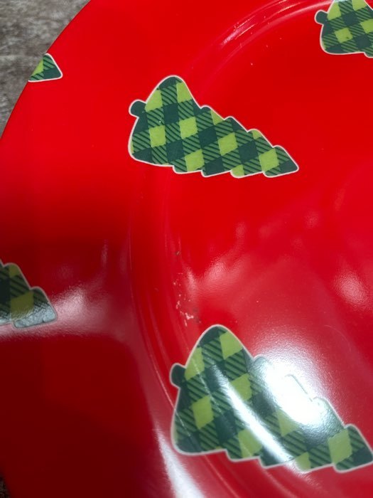 Фотография покупателя товара Тарелка фарфоровая обеденная Magistro «Новый год. Пряничный домик», d=25,3 см, цвет красный - Фото 6