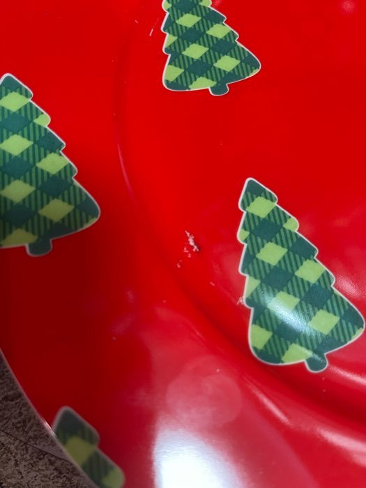 Фотография покупателя товара Тарелка фарфоровая обеденная Magistro «Новый год. Пряничный домик», d=25,3 см, цвет красный - Фото 9